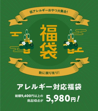 【福袋】アレルギー対応おやつ10点のお楽しみセット