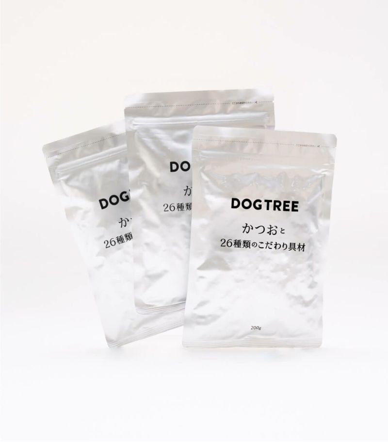 DOG TREE ささみ×2袋 かつお×4袋 各600g ドッグフード】ささみと25種類のこだわり具材 | DOGTREE｜公式通販サイト